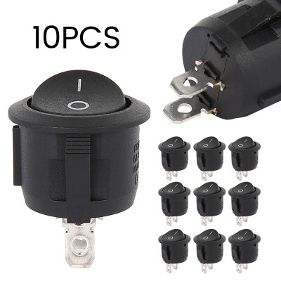 

10Pcsset ONOFF 2Pins Round Rocker Switch Illuminated Car Dashboard Dash Boat Rocker Switches