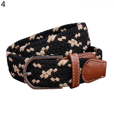 

Fashion Woven Braided Fabric Comfort Stretch Casual Dress Belt for Men Women