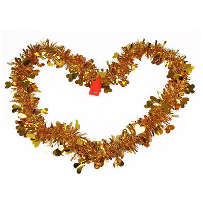 

Heart Shape Tinsel Garland Ribbon Bar Shiny Tops DIY Ornaments Party Decor