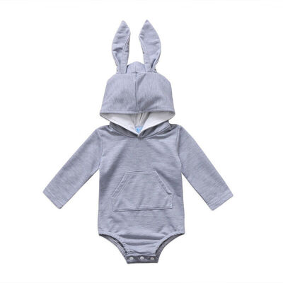 

Easter Newborn Kids Baby Girl Boy Bunny Hooded Romper Cotton Outfit Bodysuit