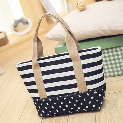 

Tailored Womens Striped Shoulder Bags Capacity Women Canvas Bags Size Small RD