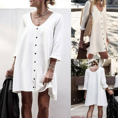 

Popular Women Long Sleeve Evening Party Cocktail Club Short Mini Dress Sundress