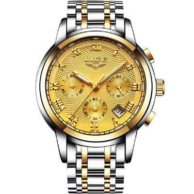 

LIGE 9849 Quartz Man Watch Unique Fashion Sport Casual Brand Quartz Clock Luxury Stainless Steel Strap Waterproof Wrist Watch Relo