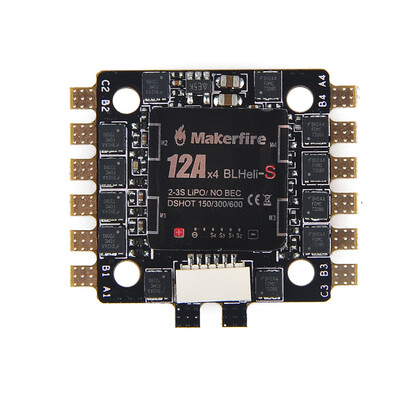 

Makerfire BLHeli- 4-in-1 rc ESC 12A 2-3s lipo Electroic Speed Controller Support Dshot 150300600 for FPV Drone quadcopter