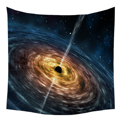 

Toponeto Tapestry Universe Moon Stars Space Plane Creative Home Bedroom Decor Romantic