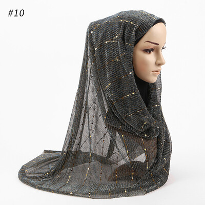 

New Muslim scarf European&American style sequins cross-border headscarf Muslim hijab autumn shawl scarves