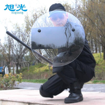 

Round riot shield security equipment handheld transparent PC explosion-proof shield handheld protective shield