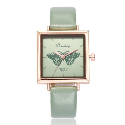 

Casual ladies square headband watch simple card