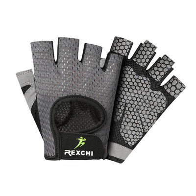 

Half Finger Non-slip Unisex 1 Pair Gloves Elastic Silicone Pads Workout Training