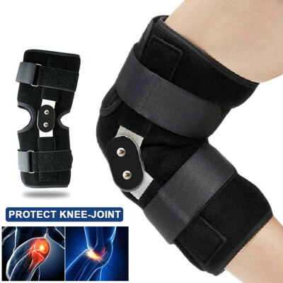 

1PC2PCS Adjustable Strap Patella Sports Support Brace Black Aluminium Knee