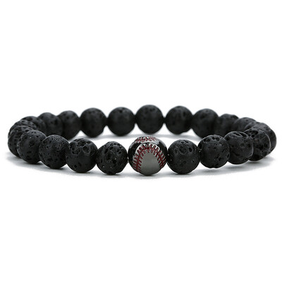 

8 mm Frosted Agate Volcanic Stone Beads Elastic Bracelet Accessory Pair Bracelet Unisex Jewellery Festival Hot Gift