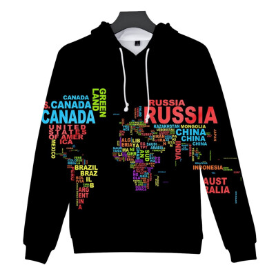 

Tailored Womens Autumn Long Sleeve O Neck World Letter Printing Casual Hooded Sweater