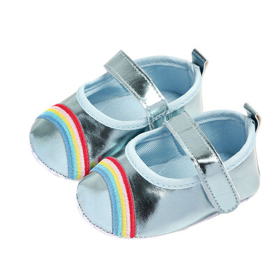 

Baby Shoes Princess PU Stripedborn First Walkers Soft Soled Non-slip Footwear Party Gift Baby Girls Shoes