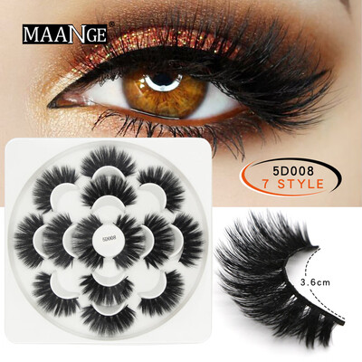 

Gobestart Party 5D False Eyelashes Lashes Voluminous Eye Lashes 7 Pair Makeup Lashes