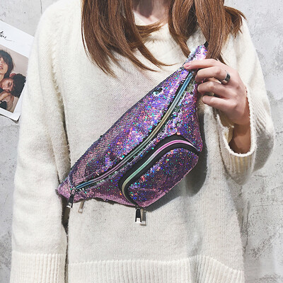 

Senior sense bag female 2019 new wave foreign air sequins pockets wild small bag ins super fire Korean Messenger bag