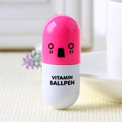 

Siaonvr Lovely Creative Pill Ballpoint Pen Cute Learning Stationery Student Prize Blue