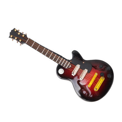 

Greensen Miniature Tilia Handicraft Guitar Mold Electric Guitar Instrument Model with Gift Package