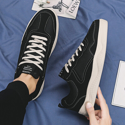 

Mens Shoes Summer Trend Canvas Board Shoes Leisure Korean Mens Cloth Shoes Autumn Student Trend Shoes