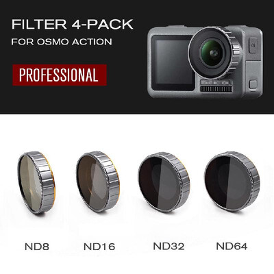 

STARTRC Camera Lens ND Filter Set ND8 ND16 ND32 ND64 Neutral Density Fader Filters for DJI OSMO Action Camera