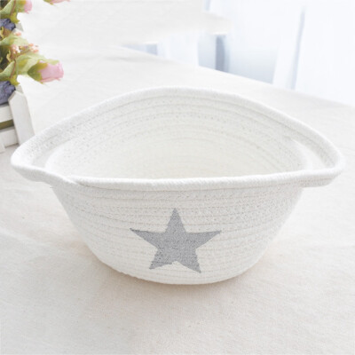 

Handmade Cotton Thread Knitting Yarn Storage Basket Washable Laundry Basket Storage Sundries Office Desk