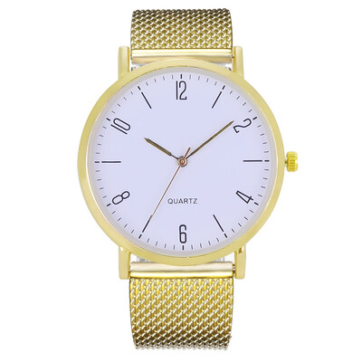 

New fashion casual ladies simple digital quartz watch plastic mesh belt watch female models