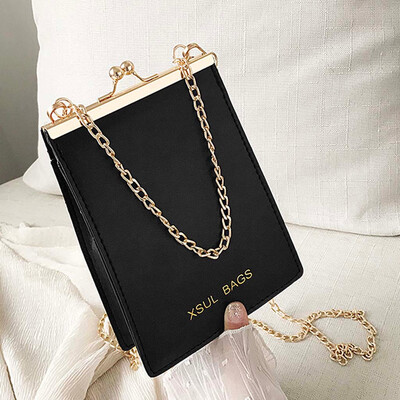 

Tailored Womens Fashion Solid Color Shoulder Bag Chain Diagonal Bag Casual Handbag