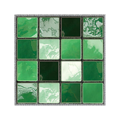 

19pcs Mosaic Tile Wall Sticker PVC Waterproof Tiles Decals Kitchen Decor