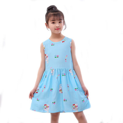 

YONGNUOMENGXUAN Girls cotton silk dress childrens big boy princess dress 14452