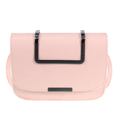 

Fashion PU Handbag Stone Pattern Small Square Shoulder Bag Women Chain Bag