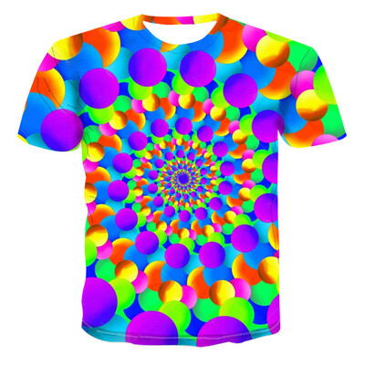 

Fashion Mens Sport Shirt 3D Digital Printing Round Neck Short Sleeve T-shirt