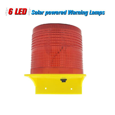

Solar Warning Lights 4pcs Leds White Light Solar-powered Warning Lamps Obstruction Lamp Beacon Light Traffic Warning LightsTowe