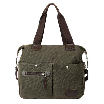 

Retro Men Women Canvas Handbag Large Capacity Casual Shopping Travel Crossbody Bag Shoulder Messenger Bag