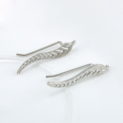

Fashion Earrings Leaf Stud Earrings For Women Sale Ear Cuff Gold Silver Colors Earring 1 Pair