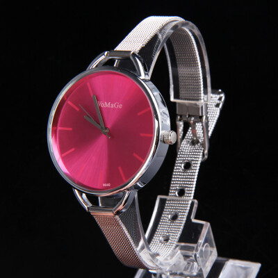 

Sketchy Oversize Bezel Fashion Lady Watch with Stainless Steel Narrow Band