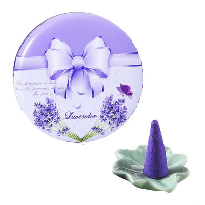 

XIANGSHININGYUAN round iron box lavender aromatic tower incense scented lavender relax TX-8