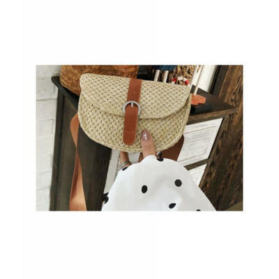 

Beach Rectangle Box Bag Rattan Straw Crossbody Bags Bohemia Handbag Shouldbag