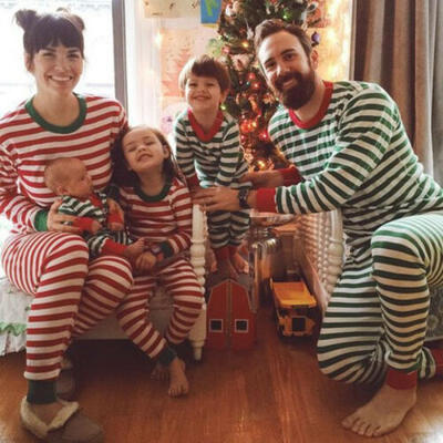 

UK Family Matching Christmas Pajamas PJs Set Adult Sleepwear Nightwear Outfits