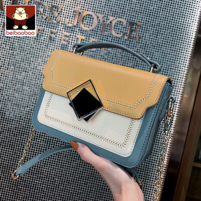 

Texture French minority bag 2019 new fashion single shoulder bag with chain slanted small square bag