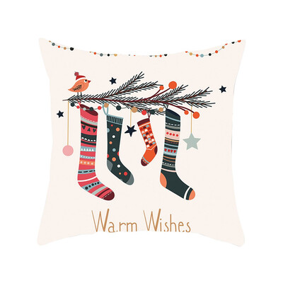 

Tailored Merry Christmas Pillow Cases Nordic Sofa Cushion Cover Home Decoration