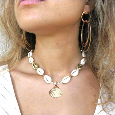 

2019 Puka natural gold раковина Каури воротник of women best friend cowboy воротник of shell bijoux collier femme bohemian joy