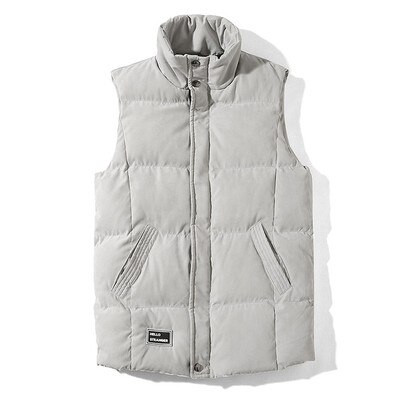 

Gobestart Mens Hoodie Autumn Winter Zipper Fashion Pure Color Waistcoat Vest Top Coat