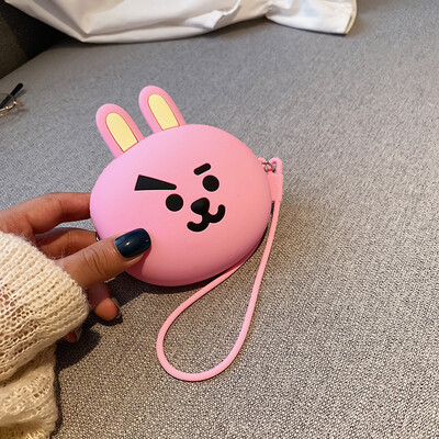 

Qiao Bani 2019 new Korean chic fashion cartoon cute silicone mini coin purse shoulder diagonal female bag