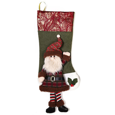 

〖Follure〗Happy New Year Christmas Stocking Sock Candy Gift Bag Xmas Tree Hanging Ornament