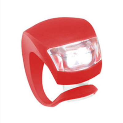 

1X Silicone Bike Bicycle Cycling Head Front Rear Wheel LED Flash Light Lamp New