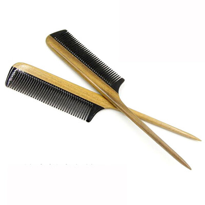 

〖Follure〗Horn Comb Wood Handle Hair Comb Large Fine Tooth Handmade Hair Brush