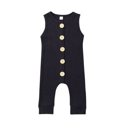 

Newborn Baby Boy Girl Knitting Cotton Sleeveless Romper Bodysuit Clothes Outfits