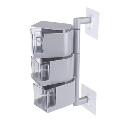 

360 Degree Rotated Seasoning Kitchen Pepper Sugar Jar Spice Rack Food Box StorageWall design Space Saving