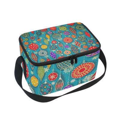 

ALAZA Insulated Lunch Box Vintage Pattern Lunch Bag for Men Women Portable Tote Bag Cooler Bag