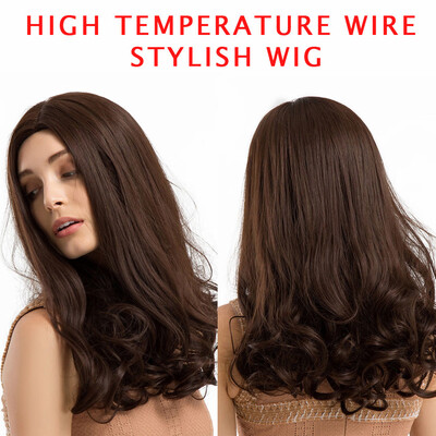 

〖Follure〗Natural Gradient Gold Medium Length Straight Hair Fashion Female Human Hair Wigs