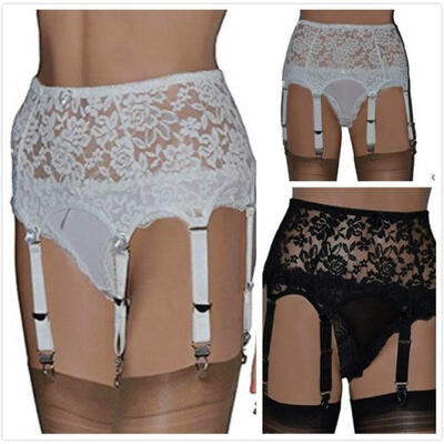 

Women Lady Lace Stocking Sexy Lace High Waist Garter Lingerie Garter Belt Suspender G-string